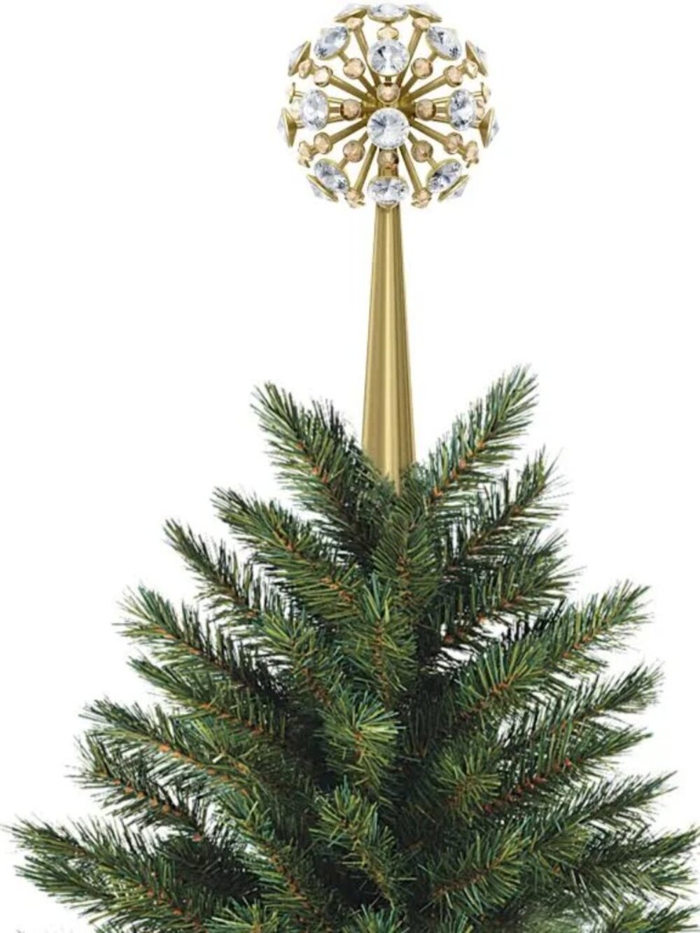 Swarovski Gold Tone Metal Crystals Constella Christmas Tree Topper